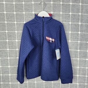 Bella Bliss Blue Quilted Quarter Zip